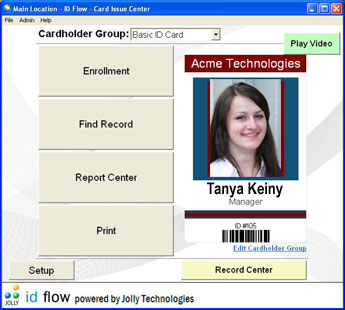 ID photo in ID Flow software